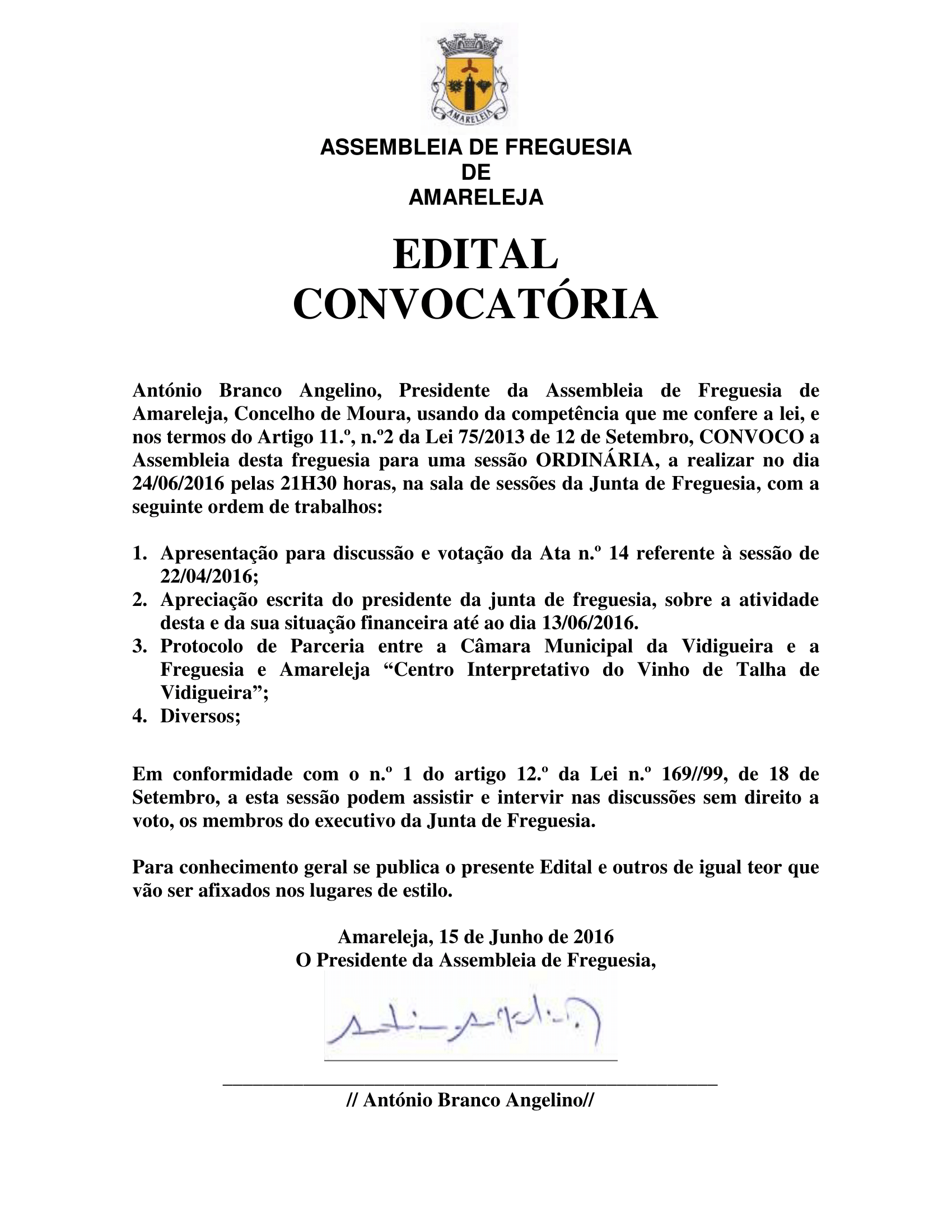 EDITAL CONVOCATÓRIA ORDINÁRIA 24-6-2016-1