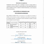 Lista Unitária de Ordenação Final dos Candidatos Aprovados: Assistente Operacional – Serviços Administrativos.